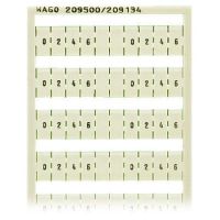 Ramka z oznacznikami WSB, jako karta, biały (arkusz) | 209-500/209-134 Wago