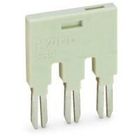 Mostek grzebieniowy 3-torowy 18A, z izolacją, jasnoszary | 859-403 Wago