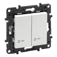 Łącznik świecznikowy podświetlany biały, Niloe Step | 863115 Legrand