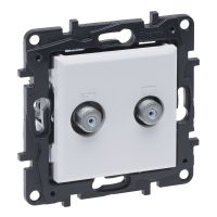 Gniazdo TV TYP F podwójne białe Niloe Step | 863176 Legrand