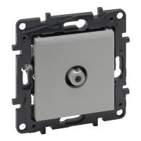 Gniazdo TV typu "F" końcowe do instalacji typu gwiazda, 1,5 dB- aluminium, Niloe Step | 863375 Legrand
