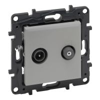 Gniazdo TV-SAT 2-przewodowe końcowe aluminium, Niloe Step | 863383 Legrand