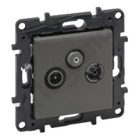 Gniazdo TV-R-SAT zakończeniowe 10db stalowy, Niloe Step | 863479 Legrand