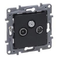 Gniazdo TV-RD-SAT końcowe do instalacji typu gwiazda 1,5 DB antracyt, Niloe Selection | 762263 Legrand