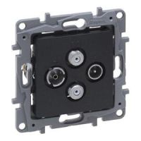 Gniazdo TV-RD-SAT-SAT końcowe do instalacji typu gwiazda 1,5 DB antracyt, Niloe Selection | 762266 Legrand