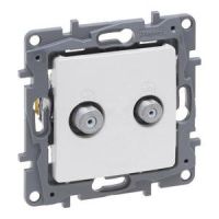 Gniazdo TV, "F-F" końcowe do instalacji typu gwiazda 1 DB perła, Niloe Selection | 762449 Legrand