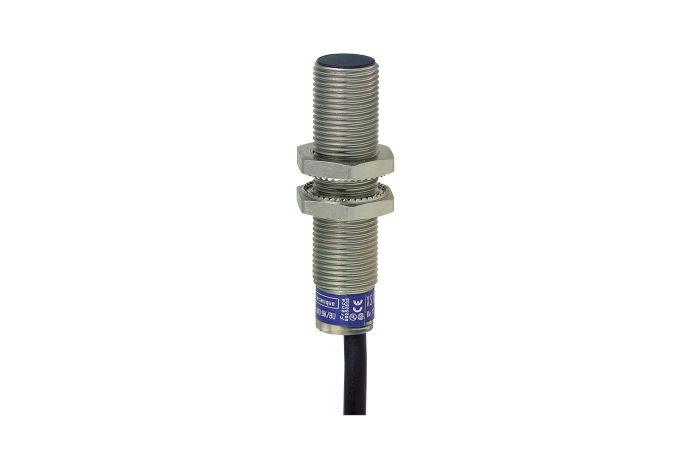 Czujnik indukcyjny XS6 M12 L53mm mosiądz Sn 4mm 12-48VDC kabel 2m, XS6 M12 | XS612B1PAL2 Telemecanique Sensors