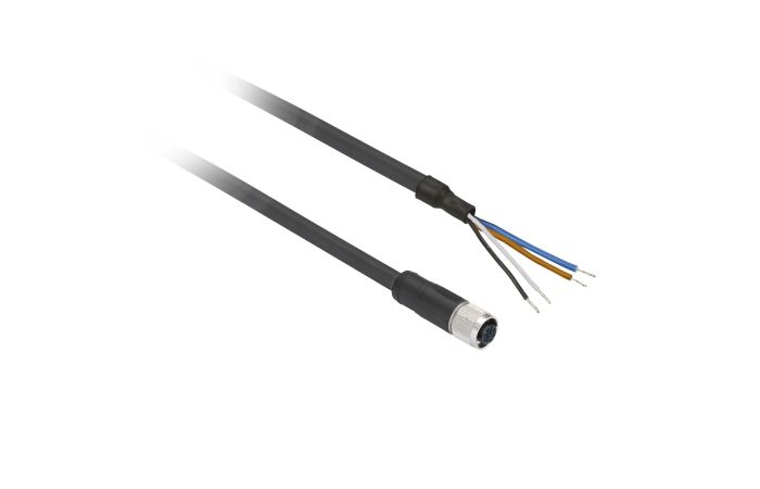 Przewód ze złączem żeńskim M12 5-pinowe proste z kablem, długość 5m | XZCP1164L5 Telemecanique Sensors