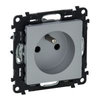 Gniazdo pojedyncze z/u, zaciski śrubowe, aluminium, Valena Life | 753385 Legrand