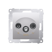 Gniazdo R-TV-DATA (moduł), srebrny mat DAD.01/43 Simon 54 | DAD.01/43 Kontakt Simon