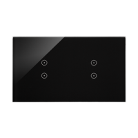 Panel dotykowy S54, 2 moduły, 2 pola dotykowe pionowe + 2 pola dotykowe pionowe, zastygła lawa | DSTR233/73 Kontakt Simon