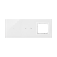 Panel dotykowy 3 moduły, 1 pole dot.+2 pole dot.poz.+otwór na osprzęt, biała perła Touch DSTR3120/70 | DSTR3120/70 Kontakt Simon