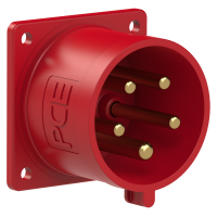 Wtyczka tablicowa prosta 32A 3P+Z+N 400V 50/60Hz 6h IP44 kołnierz 70x70 | 625-6 PCE