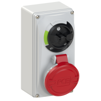 Gniazdo stałe z wyłącznikiem i blokadą mechaniczną 16A 3P+Z+N 400V 50/60Hz 6h IP44 | 6115-6 PCE