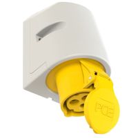 Gniazdo stałe 16A 2P+Z 110V 50/60Hz 4h IP44 żółta | 113-4 PCE