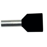 Końcówka rurkowa izolowana 2x1,5/8 PAEH 150D/8 czarna (opak 500szt) 051443 | 05101070 PROTEC.class