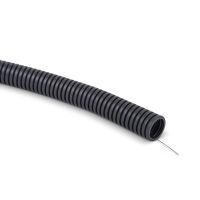Rura giętka karbowana z pilotem PVC RKLSP 40/34 320N samogasnąca, szara (25m) | 10295 TT Plast