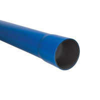 Rura osłonowa sztywna gładka z kielichiem ROS-M 110/5,5 750N niebieska (6m/50szt) SRS | 10675 TT Plast
