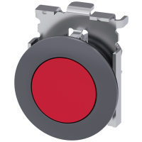 Przycisk płaski 3SU1, 30mm, z samopowrotem, okrągły, , czerwony, SIRIUS ACT | 3SU1060-0JB20-0AA0 Siemens