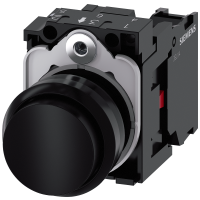 Przycisk 22mm, czarny | 3SU1100-0BB10-1CA0 Siemens