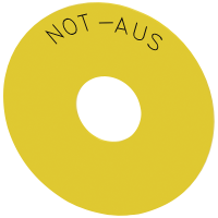Podkładka okrągła do przycisku grzybkowego wyłącznika awaryjnego, żółty, średnica zewnętrzna 75mm I | 3SU1900-0BC31-0AS0 Siemens