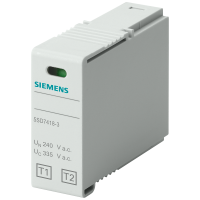 Wtyczka T1/T2, L-N, napięcie znamionowe UN 240V AC UC 335V AC, IIMP 12,5kA | 5SD7418-3 Siemens