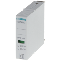 Wtyczka T2, N-PE, UC 264V AC, In 40kA, tylko do 5SD7424-2 (3) | 5SD7428-2 Siemens