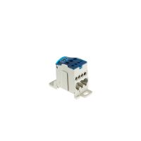 Blok rozdzielczy UKK-80,Al/Cu,1x16mm2,4x6mm2,2x16mm2 na szynę TH 1000V AC/DC 80A szary/niebieski | 49.580 Elektro-Plast Opatówek