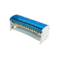 Blok rozdzielczy BRZ-2x15, uchylna klapka, na szynę TH 125A szary/niebieski | 49.615 Elektro-Plast Opatówek