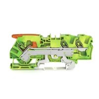 Złączka 3-przewodowa PE z dźwignią i Push-in CAGE CLAMP 6 mm2, żółto-zielony | 2106-1307 Wago