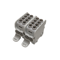 Blok dystrybucyjny, rozdzielczy HLAK 25 2P 2xAl/Cu 25mm²+16mm² 1000VAC/1500VDC szary | MAG2252A00 Morek