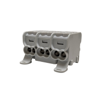 Blok dystrybucyjny, rozdzielczy HLAK 25 3P 2xAl/Cu 25mm²+16mm² 1000VAC/1500VDC szary | MAG3253A00 Morek