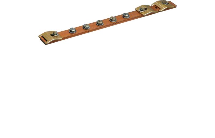 Szyna uziemiająca Cu 20x5mm 1-polowa, Univers | UZ010 Hager