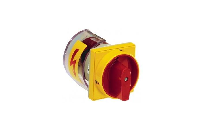 Łącznik krzywkowy* 4G25-10-U S25, 25A, bez obudowy, pokrętło czerwone 3-biegunowy rozł.gł.(awaryjne) | 63-241674-031 Apator