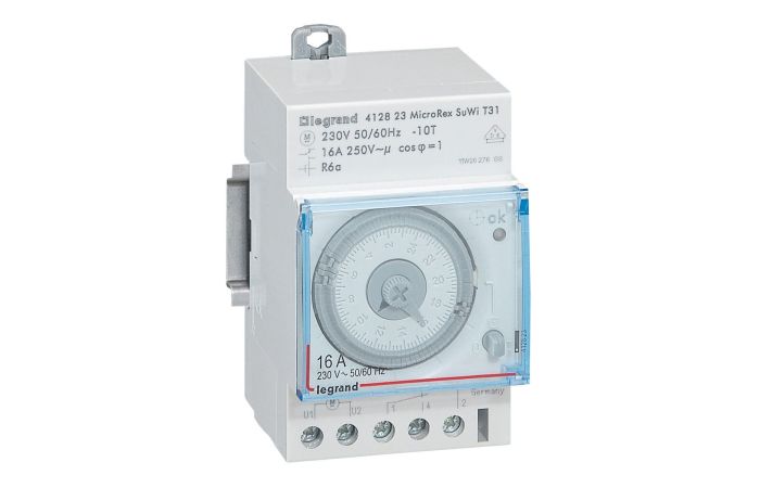 Programator analogowy dobowy plug&play T31 Su/Wi, napęd kwarcowy | 412823 Legrand