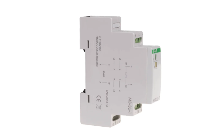 Przetwornik pomiaru napięcia MAX-MB-3U-1, trójfazowy, z wyjściem MODBUS RTU | MAX-MB-3U-1 F&F