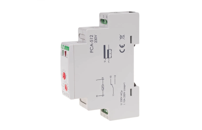 Przekaźnik czasowy awersyjny PCA-512 styki 1NO/NC 230V AC szynę DIN | PCA-512 F&F