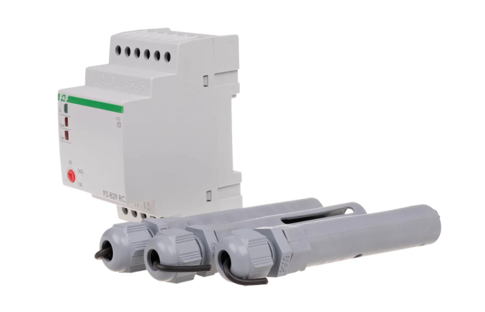 Przekaźnik kontroli poziomu cieczy dwu stanowy z regulacją czułości PZ-829RC DIN styk 2x1NO/NC 230V | PZ-829RC F&F