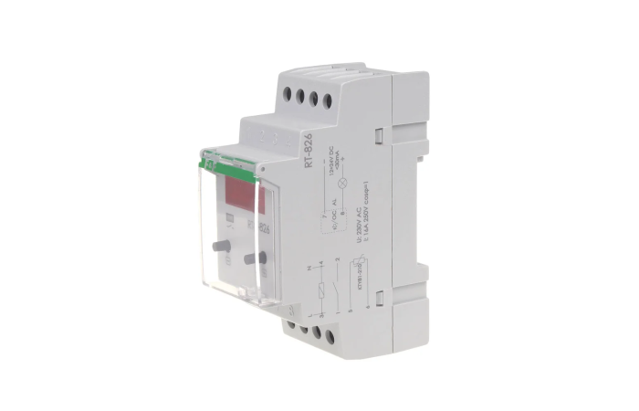 Cyfrowy regulator temperatury RT-826 -25-130st.C z LCD styk 1NO 230V AC montaż DIN | RT-826 F&F