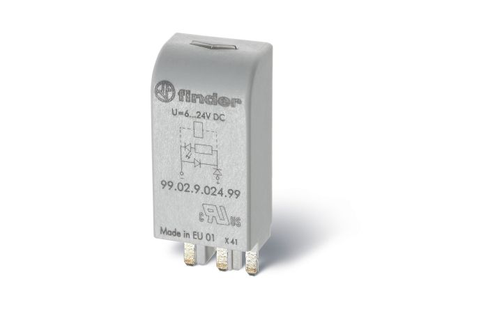 Moduł LED + dioda gaszeniowa 6...24V DC | 99.02.9.024.99 Finder
