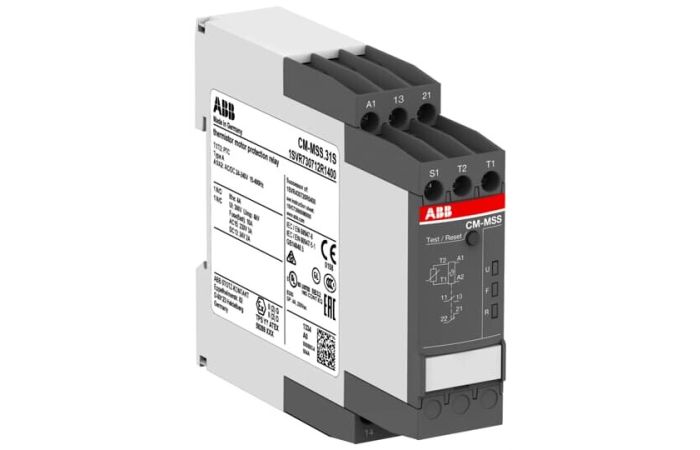 Przekaźnik monitorujący termistorowy, 24-240V AC/DC, 1NO+1NC, CM-MSS.31S, zaciski śrubowe | 1SVR730712R1400 ABB