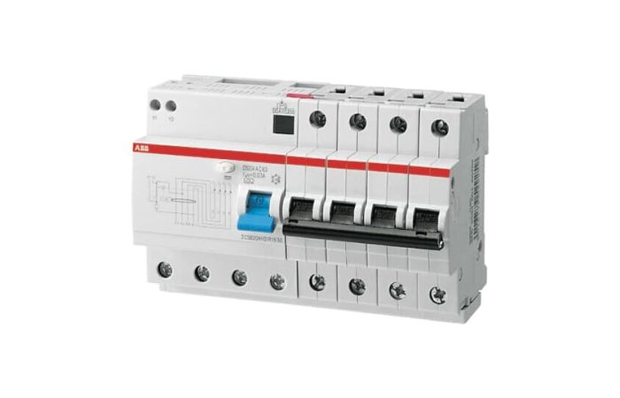 Wyłącznik różnicowo-prądowy z blokiem nadmiarowym DS204 AC-C25/0,03, 4P C25 30mA AC, pro M compact | 2CSR254001R1254 ABB