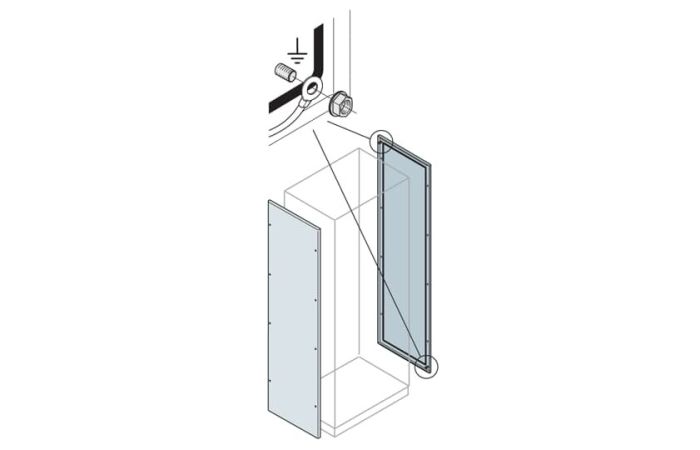 Ścieny boczne 1800x400mm(HxW) (zestaw 2szt) | EL1840K ABB