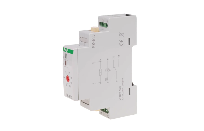 Przekaźnik priorytetowy PR-615 montaż na szynie DIN 230V U=4-30A styk 1NO/NC | PR-615 F&F