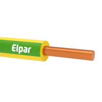 Przewód instalacyjny H07V-U (DY) 6,0 450/750V, żółto-zielony KRĄŻEK | 5901854407111 Elpar