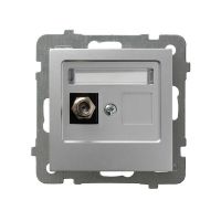 Gniazdo antenowe typu F pojedyncze, srebrny AS | GPA-1GF/M/18 Ospel