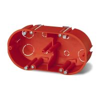 Puszka p/t PK-2x60 karton-gips IP20, ceglasta RAL2012 | 0210-00 Elektro-Plast Nasielsk