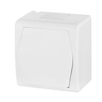 Łącznik hermetyczny natynkowy jednobiegunowy IP44, biały, Hermes 2 | 1001-00 Elektro-Plast Nasielsk