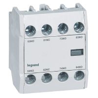 Styki pomocnicze frontowe do styczników CTX3 3P (9-150A), 4P (40-135A) 3NO+1NC | 416854 Legrand