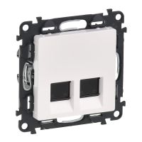 Gniazdo komputerowe podwójne RJ45 kat. 6 UTP, białe, Valena Life | 753143 Legrand